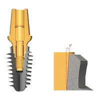 Abutment su impianto AnyRidge e dettaglio della connessione