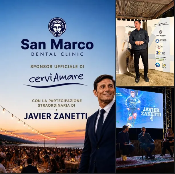 San Marco Dental Clinic Tirana — Sponsor ufficiale CerviAmare con Javier Zanetti