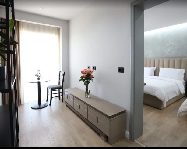 L’ingresso di una suite dell’Imperator Hotel